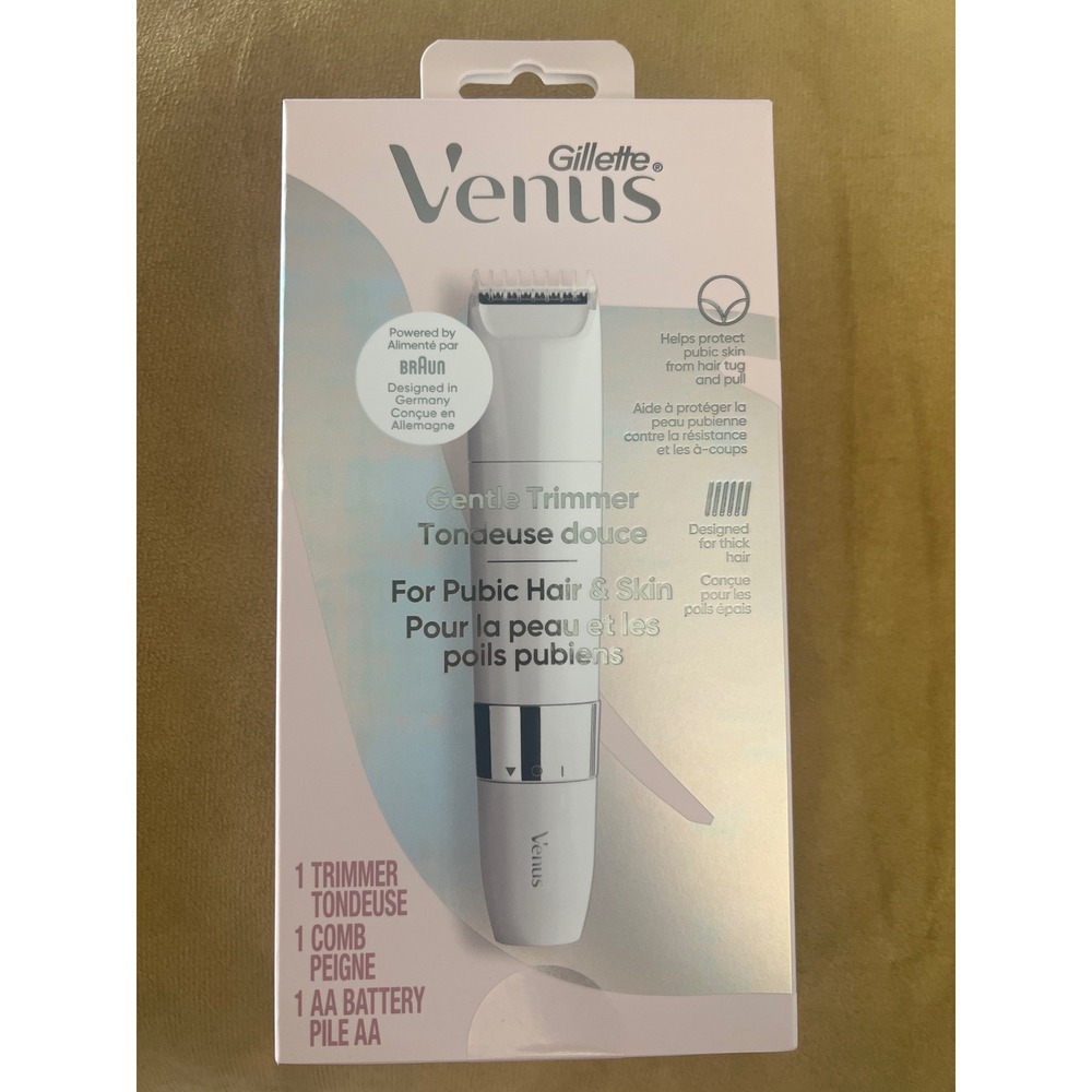 Gillette Venus Gentle Trimmer for‎ Pubic Hair & Skin White Powered by Braun 5368